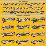 Maglia da baseball autentica personalizzata blu navy-bianco oro Maglia da baseball autentica personalizzata blu navy-bianco oro