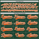 Maglia da baseball verde personalizzata autentica arancione-bianca Maglia da baseball verde personalizzata autentica arancione-bianca