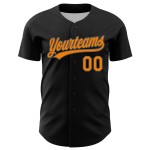 Maglia da baseball personalizzata grigio-arancio-acciaio Halloween autentica nera 3D Bay Maglia da baseball personalizzata grigio-arancio-acciaio Halloween autentica nera 3D Bay