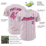 Maglia a righe rosa-nera bianca (rosa baseball nera personalizzata autentica) Maglia a righe rosa-nera bianca (rosa baseball nera personalizzata autentica)