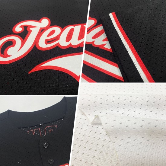 Maglia da baseball personalizzata, stile retrò, bianca, rossa e blu navy, autentica Maglia da baseball personalizzata, stile retrò, bianca, rossa e blu navy, autentica