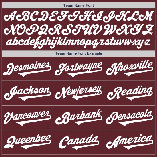 Maglia da baseball personalizzata bordeaux autentica bianca Maglia da baseball personalizzata bordeaux autentica bianca