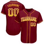 Maglia personalizzata Crimson Baseball Authentic Drift Fashion oro-bianca Maglia personalizzata Crimson Baseball Authentic Drift Fashion oro-bianca