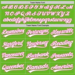 Maglia da baseball Aurora Green bianca e rosa personalizzata autentica Maglia da baseball Aurora Green bianca e rosa personalizzata autentica