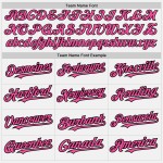 Maglia a righe rosa-nera bianca (rosa baseball nera personalizzata autentica) Maglia a righe rosa-nera bianca (rosa baseball nera personalizzata autentica)