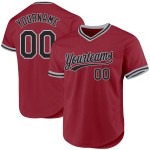 Maglia da baseball retrò autentica, color marrone, personalizzata, nera e grigia Maglia da baseball retrò autentica, color marrone, personalizzata, nera e grigia