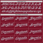 Maglia da baseball Split Fashion personalizzata Crimson Pinstripe autentica bianca-grigia Maglia da baseball Split Fashion personalizzata Crimson Pinstripe autentica bianca-grigia