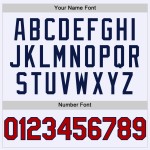 Maglia da baseball personalizzata, stile retrò, bianca, rossa e blu navy, autentica Maglia da baseball personalizzata, stile retrò, bianca, rossa e blu navy, autentica