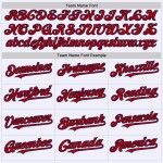 Maglia da baseball personalizzata, stile retrò, bianca, rossa e blu navy, autentica Maglia da baseball personalizzata, stile retrò, bianca, rossa e blu navy, autentica